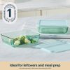 Pyrex Pyrex® Simply Store® Tinted Glass 6-cup Rectangle Storage Container with Lid, Aqua