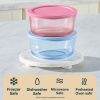 Pyrex Pyrex® Simply Store® Tinted Glass 4-cup Round Storage Containers, 4-pc Set, Mixed Colors