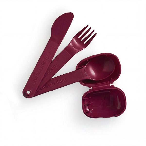 Tupper Ware Tupperware® On The Go Cutlery | Reusable Travel Utensils | 4‑Piece Set