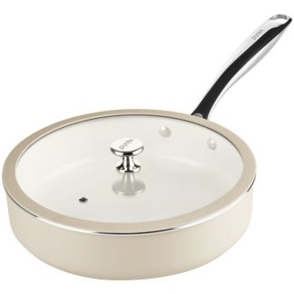 Pyrex Pyrex® Ceramic Cookware 10.8-in/3.5qt Deep Fry Pan with Lid