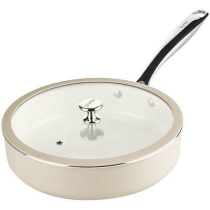 Pyrex Pyrex® Ceramic Cookware 10.8-in/3.5qt Deep Fry Pan with Lid