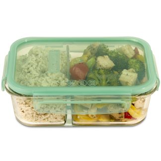Pyrex Snapware® MealBox™ 4-cup Divided Glass Storage Container with Lid
