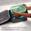 Pyrex Snapware® MealBox™ 5.8-cup Divided Glass Food Storage Container with Blue Lid